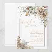 Boho Floral Vrijgezellenfeest Kaart (Voorkant / Achterkant)