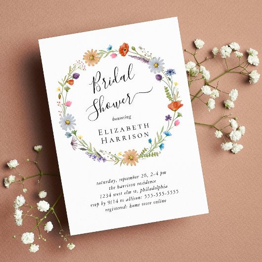 Boho Floral Vrijgezellenfeest Kaart
