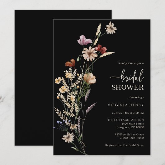 Boho Floral Vrijgezellenfeest Kaart (Voorkant / Achterkant)