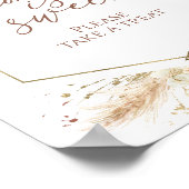 Boho Floral Vrijgezellenfeest Liefde is lief teken Poster (Hoek)