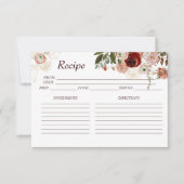 Boho Floral Vrijgezellenfeest Recipe Kaart (Voorkant)