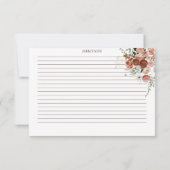 Boho Floral Vrijgezellenfeest Recipe Kaart (Achterkant)