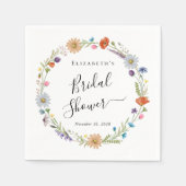 Boho Floral Vrijgezellenfeest Servet (Voorkant)