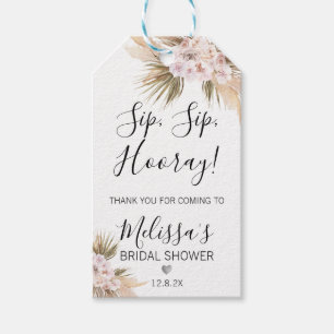 Boho Floral Vrijgezellenfeest Sip Sip Hooray Label Cadeaulabel