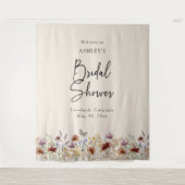 Boho Floral Vrijgezellenfeest Wandkleed (Voorkant)