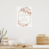 Boho Floral Vrijgezellenfeest Welkomstteken Poster (Keuken)