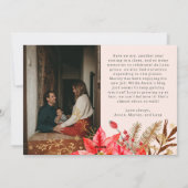 Boho Floral Vrolijk Kerstfeest Twee Foto Vakantie  Feestdagenkaart (Achterkant)