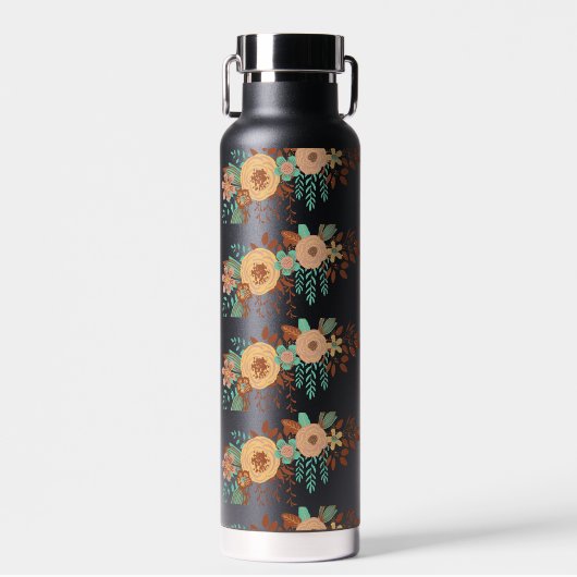 Boho Floral Vrouwen Waterfles (Voorkant)
