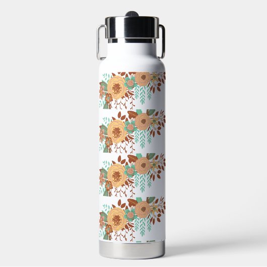 Boho Floral Vrouwen Waterfles (Voorkant)