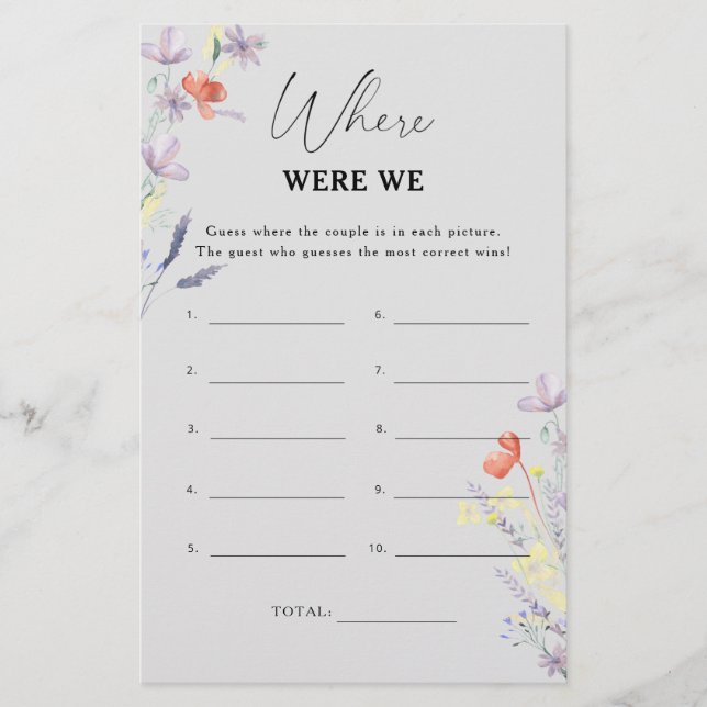 Boho Floral Waar waren we vrijgezellenfeest? (Voorkant)