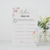 Boho Floral Waar waren we vrijgezellenfeest? (Staand voorkant)