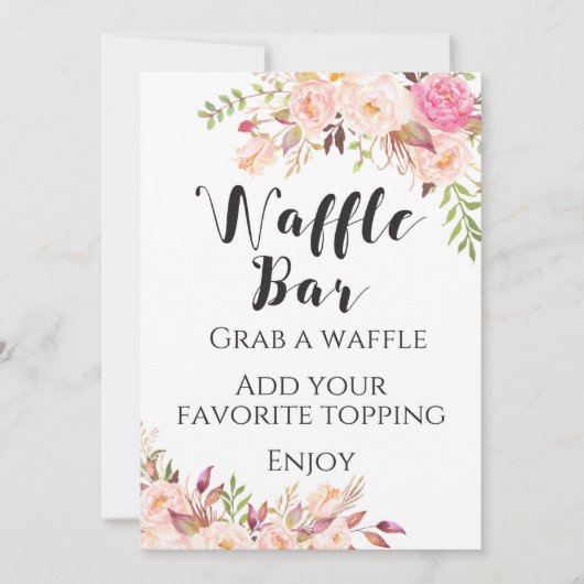 Boho floral Waffle Bar, 5x7 inch formaat Kaart (Voorkant)