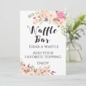 Boho floral Waffle Bar, 5x7 inch formaat Kaart (Staand voorkant)