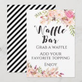 Boho floral Waffle Bar, 5x7 inch formaat Kaart (Voorkant / Achterkant)