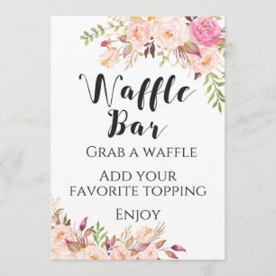 Boho floral Waffle Bar, 5x7 inch formaat Kaart