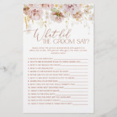 Boho Floral Wat zei de bruidegom tegen het bruidss (Voorkant)