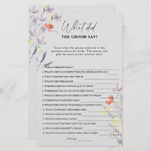 Boho Floral Wat zei de bruidegom tegen het bruidss