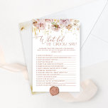 Boho Floral Wat zei de bruidegom tegen het bruidss<br><div class="desc">Boho Floral Wat zei de groep over vrijgezellenfeest game Matching games beschikbaar.</div>