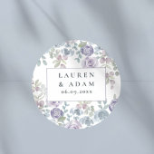 Boho Floral Watercolor Wedding   Ronde Sticker
