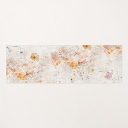 Boho Floral Watercolor Yogamat (Voorkant (horizontaal))