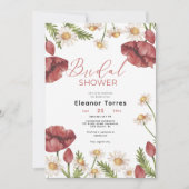 Boho Floral Waterverf Bridal Shower Kaart (Voorkant)