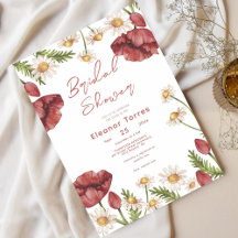 Boho Floral Waterverf Bridal Shower