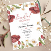 Boho Floral Waterverf Bridal Shower Kaart