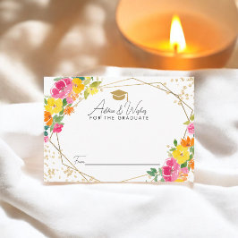 Boho Floral Waterverf Goud Afstudeerder Adviezen W Informatiekaartje