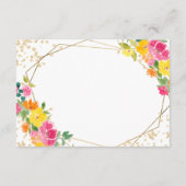 Boho Floral Waterverf Goud Afstudeerder Adviezen W Informatiekaartje (Achterkant)