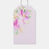 Boho Floral Waterverf Handgeschilderd Monogram Cadeaulabel (Achterkant)