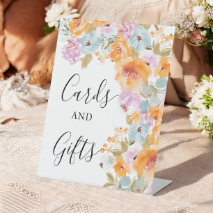 Boho Floral Waterverf Kaarten Geschenken Vrijgezel Reclamebord Met Voetstuk