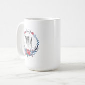 Boho Floral Waterverf Red Roses | Moederdag Koffiemok (Voorkant links)