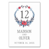 Boho Floral Waterverf Red Roses | Weddenschap Kaart (Achterkant)