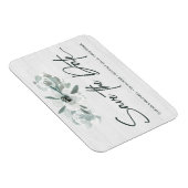 Boho Floral Waterverf Sparen de datumHandlettering Magneet (Rechterzijde)