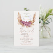 Boho Floral Weath Tea Party Vrijgezellenfeest Kaart (Staand voorkant)