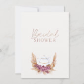 Boho Floral Weath Tea Party Vrijgezellenfeest Kaart (Achterkant)