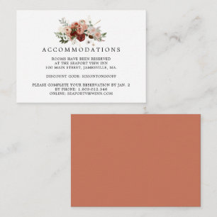 Boho Floral Wedding Accommodatie Enclosure Card Informatiekaartje