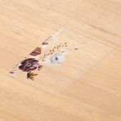 Boho Floral Wedding Acryl Uitnodigingen (Laagn)