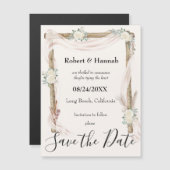 Boho Floral Wedding Arch Save the Date Magnet (Voorkant / Achterkant)