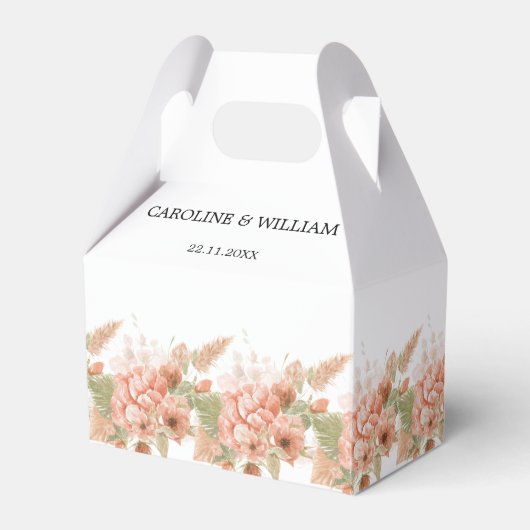 Boho Floral Wedding Bedankdoosjes (Voorkant Zijde)