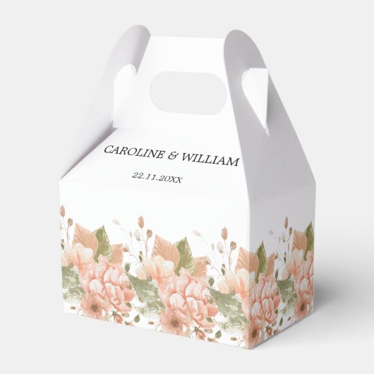 Boho Floral Wedding Bedankdoosjes (Voorkant Zijde)