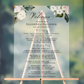 Boho Floral Wedding Ceremony Programma Acryl Teken Bord (Neutraal)