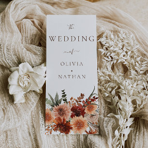 Boho Floral Wedding Ceremony Receptie Programma