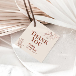 Boho Floral Wedding Dank je Labels