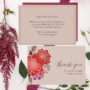 Boho Floral Wedding Dank u kaarten