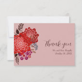 Boho Floral Wedding Dank u kaarten (Voorkant)