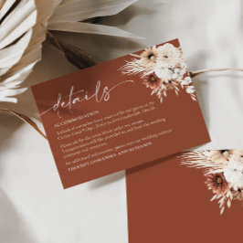 Boho Floral Wedding Details Kaart