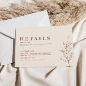 Boho Floral Wedding Details Kaart