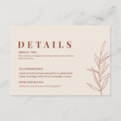 Boho Floral Wedding Details Kaart (Voorkant)