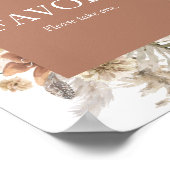 Boho Floral Wedding Favors Sign Print (Hoek)